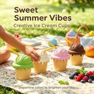 Ice Cream Shaped Water Bottle, Cone Straw Cup, Ins Style Water Bottle, Girly Water Bottle, Viral Pho