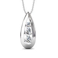 Her Jewellery Teardrop Pendant - Luxury Crystal Embellishments with 18K Gold plating