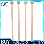 2 Pair Wood Mallets Percussion Sticks for Energy Chime, Xylophone, Wood Block, Glockenspiel and Bells