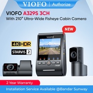 VIOFO A329S 3CH 128GB Dashcam⎜4K 60fps+2K+Interior Fisheye⎜Support External SSD⎜x3 SONY Starvis2 HDR