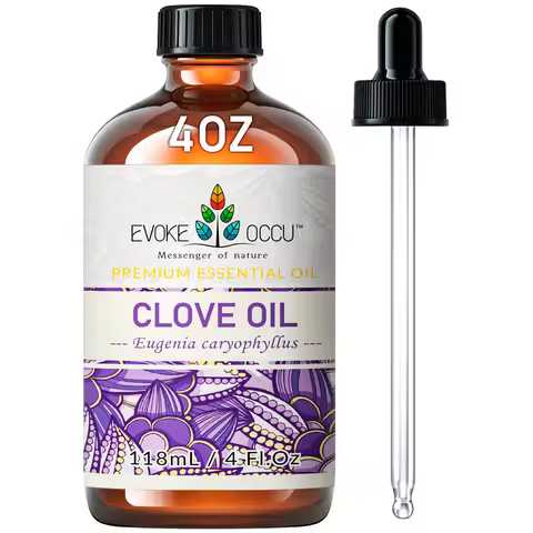 EVOKE OCCU 118ML/4 Fl.Oz. Essential Oils, Premium Clove Plant Oil for Home Diffuser, Hair, Skin, Mas