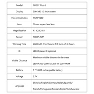 Night Vision Scope Hunting Camera Sight IR 1080P Infrared Monocular