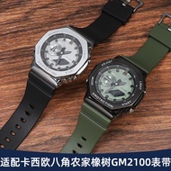 Suitable for Casio GM2100 Strap Male GA2100 GBM2100 Original Style Convex Resin Silicone Strap Male