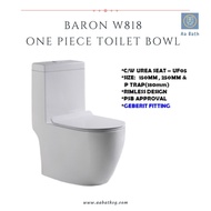 [SG Seller] Baron W818 One piece Toilet Bowl (Rimless) New Design Geberit Flushing System