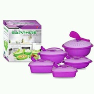 SAPPHIRE SERVING SET/PRASMANAN SET/WADAH SAJI MAKANAN Hijau dan Ungu asep jaya