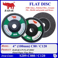C80 / C120 BADAK CP FLAP DISC (Sand Paper Flap Disc) S209-C080 S209-C120 Glass, Tiles, Ceramic, Marb
