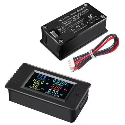 6in1 Digital Smart Energy Meter PZEM-020VH 10A Single Single LCD Display AC 220V VoltmeterKwh Meter 