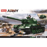 Sluban - Army Battle of Budapest IS2 Heavy Tank ISU Tank Destroyer 2in1 Building Blocks M38-B0979 Bo