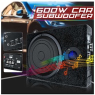 600W 12V Ultra-thin Car Subwoofer High Power Car Amplifier 8 Inch Stereo Bass Audio System 350X245X