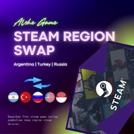 EVS127- Region Swap ACC Steam Argentina ARS Russia RUB Turkey TL DVD-L