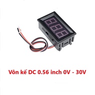 Red 3-wire DC voltmeter, 0.6 inch LED digital voltmeter reverse connection protection DC 0V30.0V 3-w