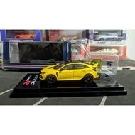 Diecast Hobby Japan Honda Civic Type R FK8 With/ Engine Display Yellow