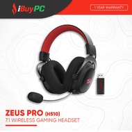 REDRAGON H510 Zeus Pro Tri-mode Wireless Gaming Headset 7.1 Surround Sound with RGB Backlit Effect