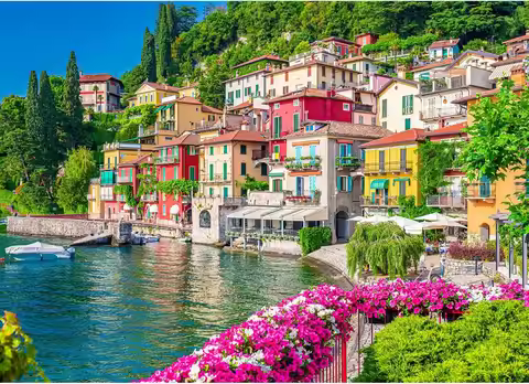 1000/500/300/120 Pieces Lake Como Scenery Jigsaw Puzzles for Adults Games Family Fun Italy Landscape