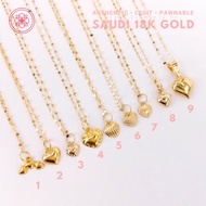 ♗☊COD PAWNABLE 18k Legit Original Pure Saudi Gold Heart Necklace