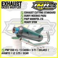 Exhaust EGO EGO S EGO SOLARIZ EGO AVANTIZ EGO LC EGO GEAR125 CUTTING STANDARD EKZOS BELAH 26MM ORIGINAL IMR COPY AHM YYPANG KINGDRAG TS RACING