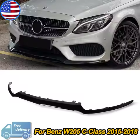 For Mercedes-Benz C-Class W205 AMG 2015 2016 2017 2018 Front Bumper Lip Lower Molding Trim C180 C200