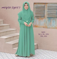 Mayra Gamis Syari Set Khimar Size M L XL XXL 3XL / Baju Gamis Wanita Terbaru 2022 Modern / Gamis Jumbo Ibu Ibu Pengajian / Gamis Kekinian model terbaru 2024 remaja / Gamis Syari Set Kerudung 2022 Mewah / Gamis jumbo ld 120 bahan adem