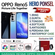 oppo reno 5 ram 8/128 gb garansi resmi oppo indonesia - hitam no bonus reno 5 5g