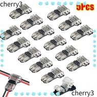 CHERRY 1/5Pcs Pluggable Wire Connector, 2 Pin Low Voltage Electrical Cable Crimp,  No Stripping Quic
