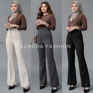 Aurora - Kylie Highwaist Pants - Kylie Highwaist Women's Loose Pants Premium Wool Long Pants