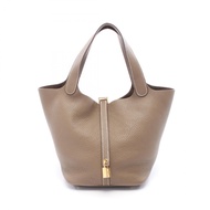 【二手】愛馬仕 HERMES 手提包 Picotin Lock MM Etoupe 皮革 Picotin Lock MM Etoupe 女士二手 A