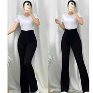Flare Pants - Highwaist Flare Pants - Highwaist Cutbray Scuba Pants