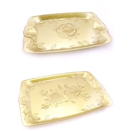 Ceremony Gold Plate Opening Event Props Rose Rectangular Tray Ribbon Cutting 囍 Award Candy