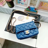 Chanel navy 荔枝皮 金幣包