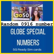 ☑ ♂ ◙ 0915 0916 0917 0927 000-999's Random Number Globe Sim card Special Vanity Rare Lucky Number C