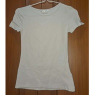 Girls' T-shirt ages 4-5 years Bust 22-24 Inches White Short Sleeves H&M Style Second Hand Good Condi