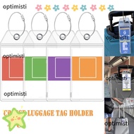 OPTIMISTI Cruise Luggage Tag Holders, PVC Steel Wire Cable Loop Suitcase Label Holder, Durable Zip S