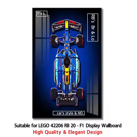 NEW Wall Mount Display box Photo Frame Suitable for LEGO 42206 RB 20 - F1 building block car model D