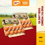 QL Omega 3 & DHA Egg - Large 20pcs Fresh Egg Farm Fresh Egg Telur Segar