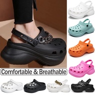 Increase 6-8-10 cm Women Slippers Thick Sole Quick Dry Wedge Garden Shoes Outdoor Beach croc Sandals Increased Flip Flops Clogs For Girls High Quality Outdoor Sandals