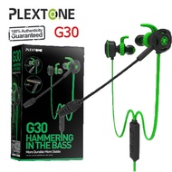 ORIGINAL Plextone G30 Gaming Earphone Headset In-ear Earbud Noise Cancellation w Mic (3.5mm)