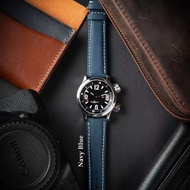 18 19 20 21 22mm Sailcloth FKM Rubber Genuine Leather Watch Strap Fit For Rolex Cartier Flat End Uni
