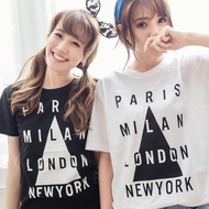 Spring Summer MIT Cotton Men Women Can Wear Alone [YD8135] Short Sleeve-Triangle Four Typesetting Co