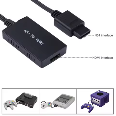 N64 To HDMI Adapter Converter Nintendo64 to HDMI Converter Adapter Plug And Play For Nintend 64/SNES