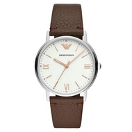 [Powermatic] Emporio Armani Ar11173 Kappa White Dial Brown Leather Strap Men Watch