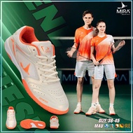 Giày Cầu Lông Mira Genesis Màu Kem - Giày Thể Thao Nhẹ  Thoáng Khí Dễ Vệ Sinh