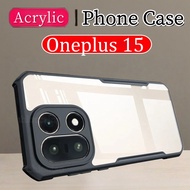 Casing For Oneplus 15 Oneplus15 1+15 2025 Transparent Acrylic Phone Case Armor Bumper Shockproof Bac