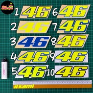 Sticker 46 The Doctor Valentino Rossi Sticker Cutting Overlapping Fluorescent Designs 46 Wording Sti