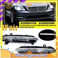 【W】1Pair Front LED Daytime Running Light A2218201756/A2218201856 for  S-Class W221 09-13 S350 S500 C