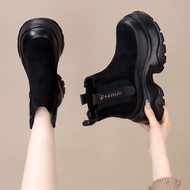 Women Shoes Thick-Soled Chelsea Boots Women Martin Boots Autumn Winter British Retro Chelsea Heighte