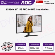 AOC 27B36X 27" IPS FHD 144HZ 1ms Monitor - Adaptive Sync, HDMI 1.4, DP 1.4