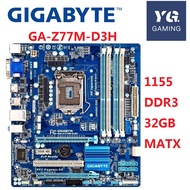 GIGABYTE GA-Z77M-D3H Desktop Motherboard Z77M Z77 Socket LGA 1155 DDR3 32G ATX UEFI BIOS Original Us