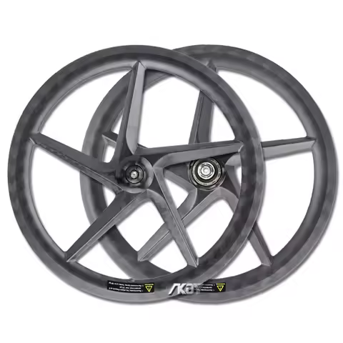 16 Inch Full Carbon 5 Spokes 3 7 8 9 10 11 Speed Rim / Disc Brake Wheels 16" 349 Five-spoke Carbon W