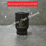 MATA 33mm DR 3/ 4" (6pt) impact Socket wrench 3/4 inch 33 MM Deep Impact Socket CR-V