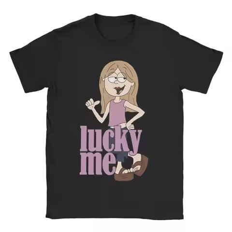 Men Women's T-Shirt Lucky Me Lizzies Cartoon McGuires Novelty 100% Cotton Tees Hilary Duff Tour T Sh